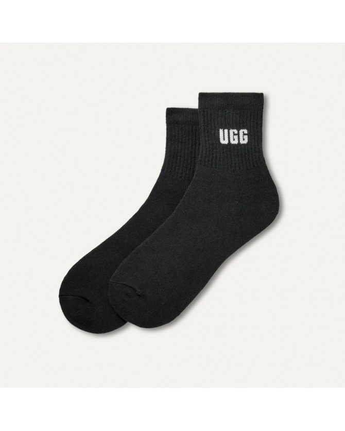 Σετ κάλτσες UGG Μαύρο-Λευκό Quinlin Logo Quarter 2 Pack