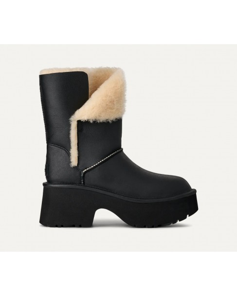 Μπότα UGG Μαύρη New Heights Cuff LTHR 1172590-0071